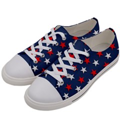 Patriotic Colors America Usa Red Men s Low Top Canvas Sneakers by Celenk