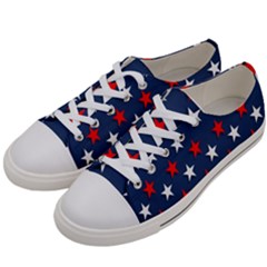 Patriotic Colors America Usa Red Women s Low Top Canvas Sneakers by Celenk