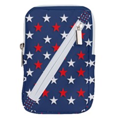 Patriotic Colors America Usa Red Belt Pouch Bag (large) by Celenk