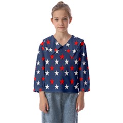 Patriotic Colors America Usa Red Kids  Sailor Shirt by Celenk