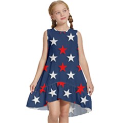 Patriotic Colors America Usa Red Kids  Frill Swing Dress by Celenk