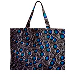 Peacock Pattern Close Up Plumage Zipper Mini Tote Bag by Celenk