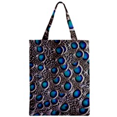 Peacock Pattern Close Up Plumage Zipper Classic Tote Bag by Celenk