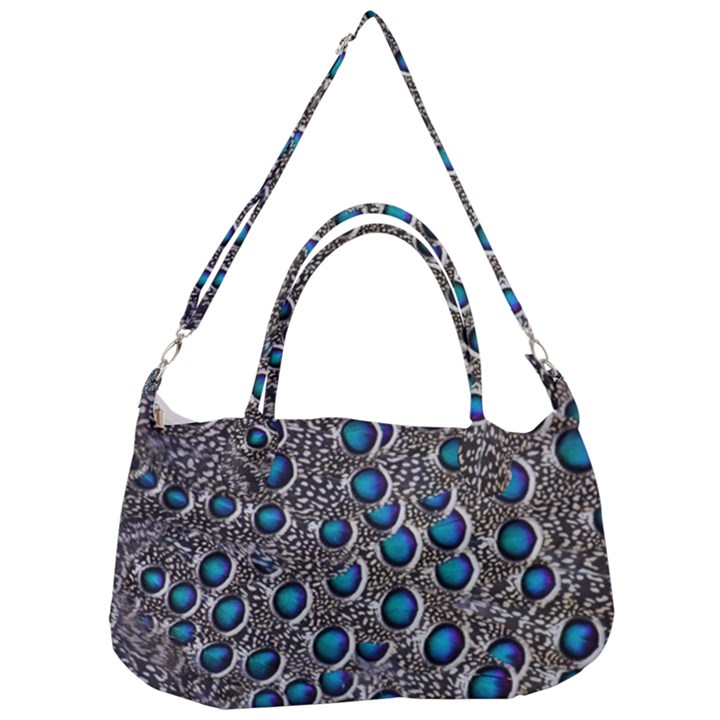 Peacock Pattern Close Up Plumage Removable Strap Handbag