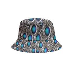 Peacock Pattern Close Up Plumage Bucket Hat (kids) by Celenk