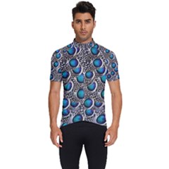 Peacock Pattern Close Up Plumage Men s Short Sleeve Cycling Jersey by Celenk