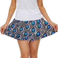 Peacock Pattern Close Up Plumage Women s Skort