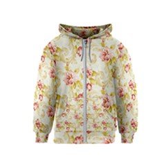 Background Pattern Flower Spring Kids  Zipper Hoodie