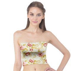 Background Pattern Flower Spring Tube Top by Celenk