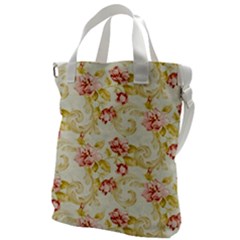 Background Pattern Flower Spring Canvas Messenger Bag by Celenk