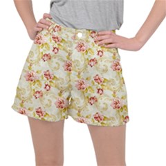 Background Pattern Flower Spring Women s Ripstop Shorts by Celenk