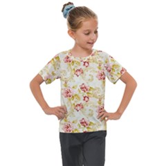 Background Pattern Flower Spring Kids  Mesh Piece Tee