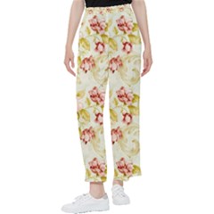 Background Pattern Flower Spring Women s Pants  by Celenk