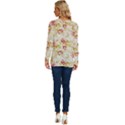 Background Pattern Flower Spring Long Sleeve Crew Neck Pullover Top View4