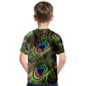 Peacock Feathers Color Plumage Kids  Cotton Tee View2