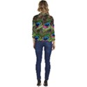 Peacock Feathers Color Plumage Women s Casual 3/4 Sleeve Spring Jacket View4