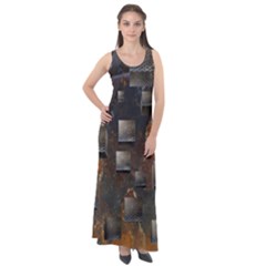 Background Metal Pattern Texture Sleeveless Velour Maxi Dress by Celenk