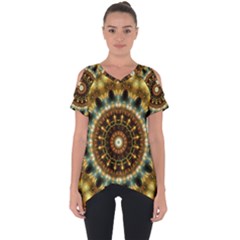 Pattern Abstract Background Art Cut Out Side Drop Tee by Celenk