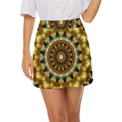 Pattern Abstract Background Art Mini Front Wrap Skirt by Celenk