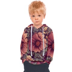 Flowers Pattern Kids  Overhead Hoodie by Simbadda