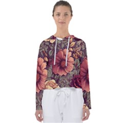 Flowers Pattern Women s Slouchy Sweat by Simbadda