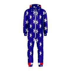 Usa Independence Day July Background Hooded Jumpsuit (kids)