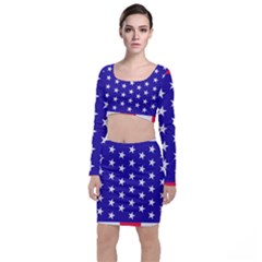 Usa Independence Day July Background Top And Skirt Sets by Vaneshop