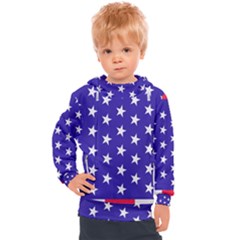 Usa Independence Day July Background Kids  Hooded Pullover by Vaneshop