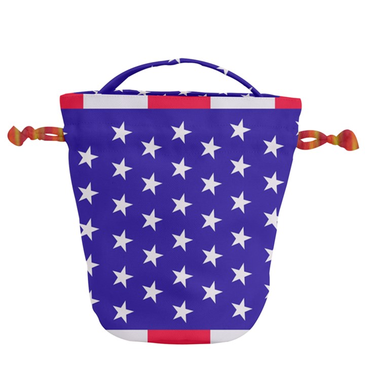 Usa Independence Day July Background Drawstring Bucket Bag