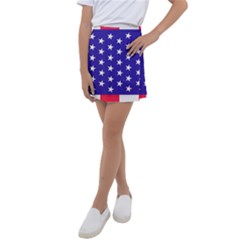 Usa Independence Day July Background Kids  Tennis Skirt by Vaneshop