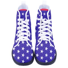 Usa Independence Day July Background Men s High-top Canvas Sneakers