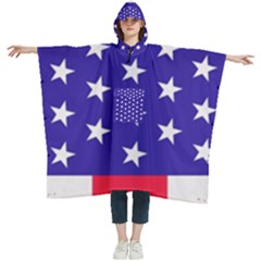 Usa Independence Day July Background Women s Hooded Rain Ponchos by Vaneshop