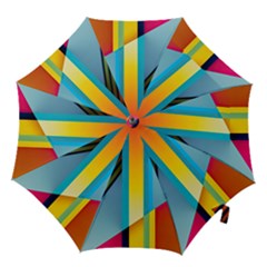 Colorful Rainbow Stripe Pattern Hook Handle Umbrellas (medium) by Vaneshop