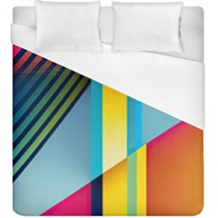 Colorful Rainbow Stripe Pattern Duvet Cover (king Size) by Vaneshop