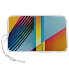 Colorful Rainbow Stripe Pattern Pen Storage Case (s) by Vaneshop