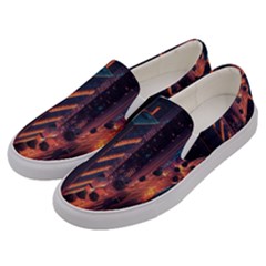 Abstract Landscape Landmark Town City Cityscape Men s Canvas Slip Ons by Vaneshop