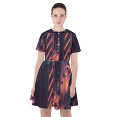 Abstract Landscape Landmark Town City Cityscape Sailor Dress by Vaneshop