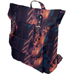 Abstract Landscape Landmark Town City Cityscape Buckle Up Backpack by Vaneshop