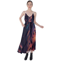 Abstract Landscape Landmark Town City Cityscape Tie Back Maxi Dress by Vaneshop