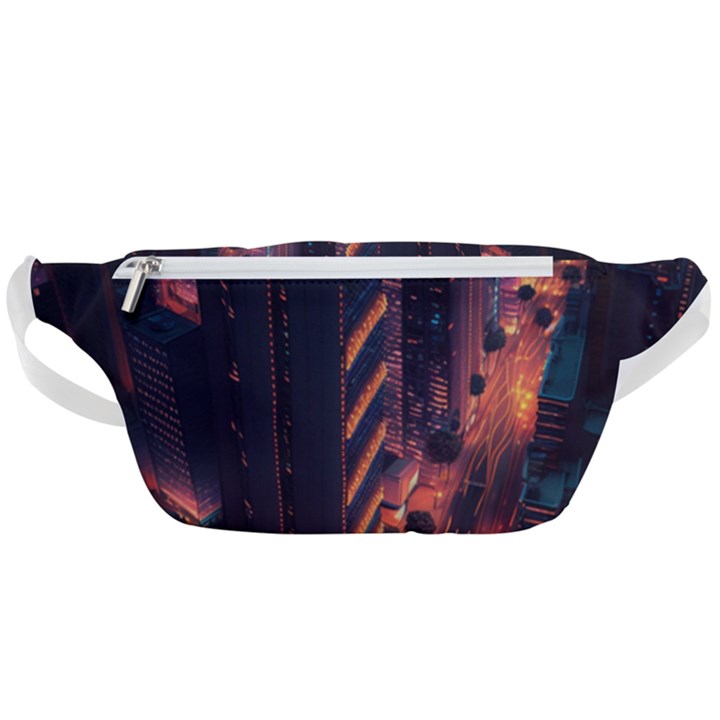 Abstract Landscape Landmark Town City Cityscape Waist Bag 