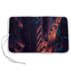 Abstract Landscape Landmark Town City Cityscape Pen Storage Case (l)