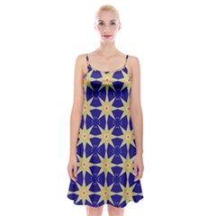 Seamless Pattern Background Spaghetti Strap Velvet Dress by Vaneshop