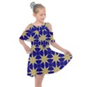 Seamless Pattern Background Kids  Shoulder Cutout Chiffon Dress View1