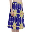 Seamless Pattern Background A-Line Full Circle Midi Skirt With Pocket View3