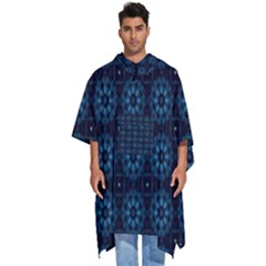 Floral Pattern Geometric Pattern Men s Hooded Rain Ponchos by Vaneshop