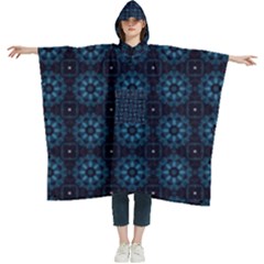 Floral Pattern Geometric Pattern Women s Hooded Rain Ponchos by Vaneshop