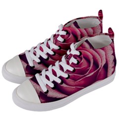 Beautiful Beauty Flower Bloom Women s Mid-top Canvas Sneakers by Vaneshop