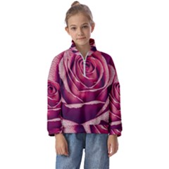 Beautiful Beauty Flower Bloom Kids  Half Zip Hoodie by Vaneshop