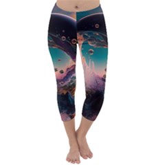 Crystal Ball Glass Sphere Lens Ball Capri Winter Leggings  by Vaneshop