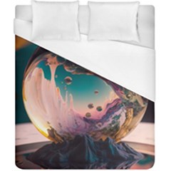 Crystal Ball Glass Sphere Lens Ball Duvet Cover (california King Size) by Vaneshop